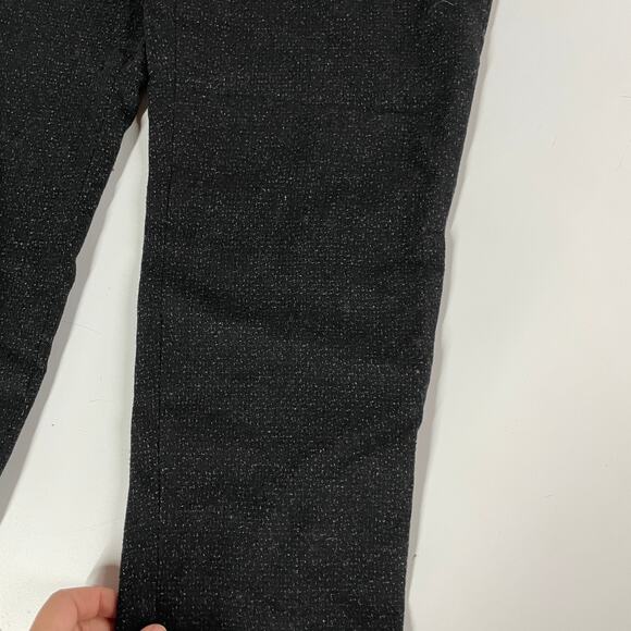 Club Monaco Pants Womens Size 2 Black Betia Textured Cuffed Hem Trouser Wool - Picture 9 of 11